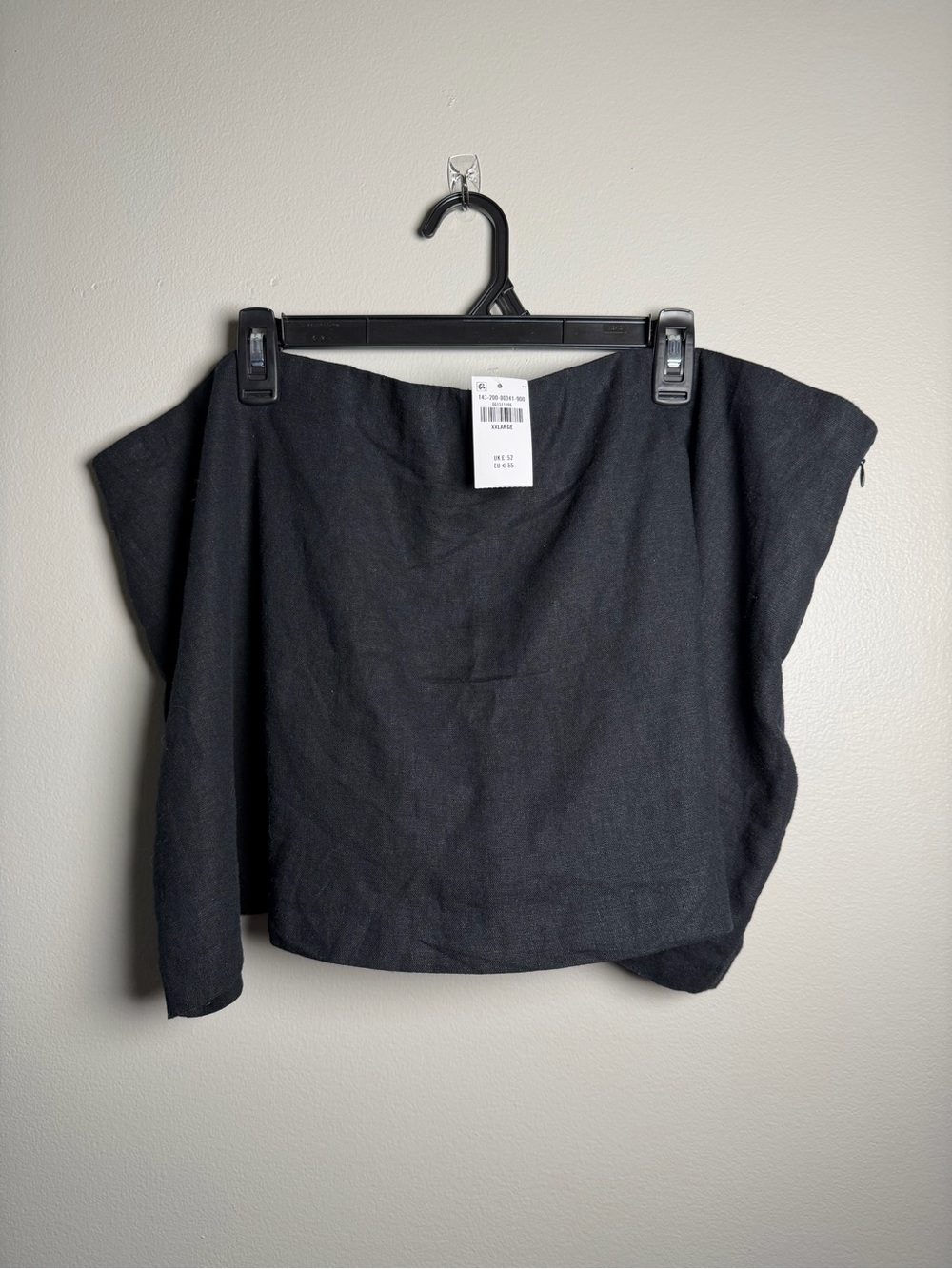 Abercrombie & Fitch Linen Mini Skirt Skort Black size XXL NWT